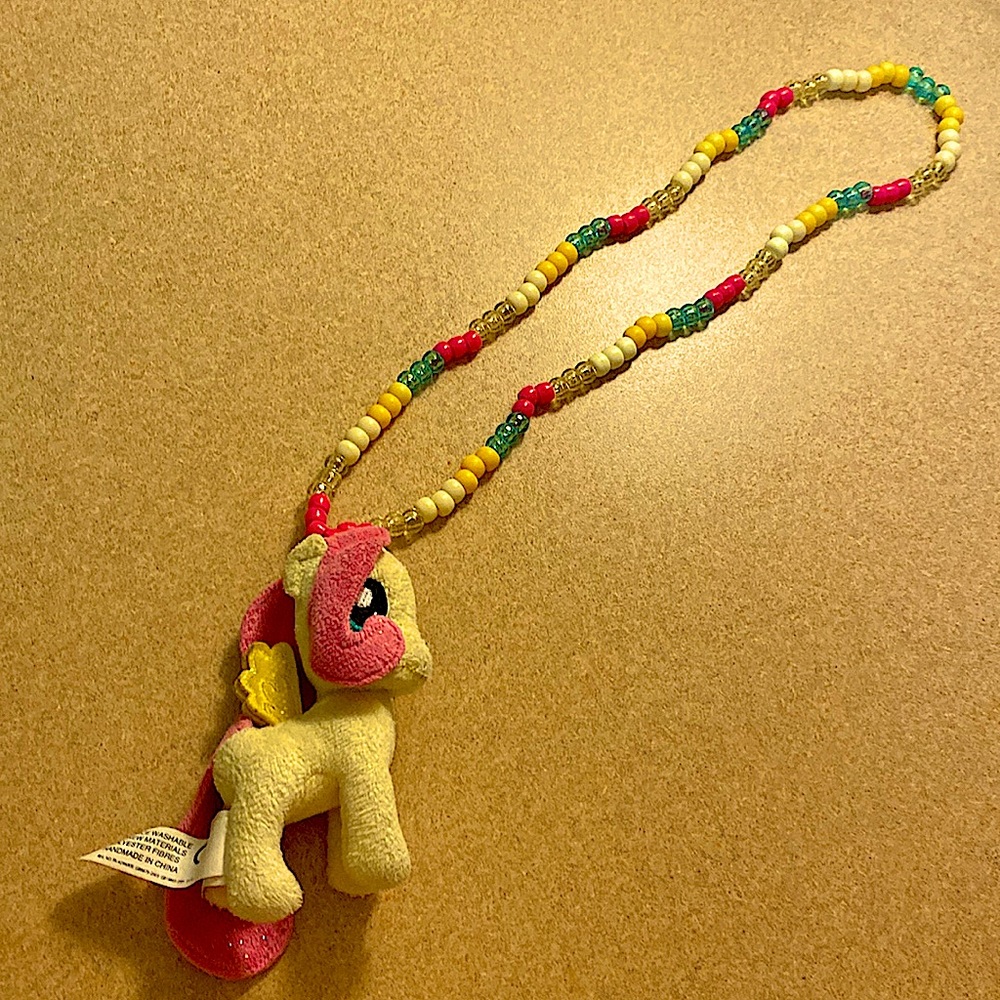 My Little Pony Fluttershy Kandi Necklace🌸🪽🐴